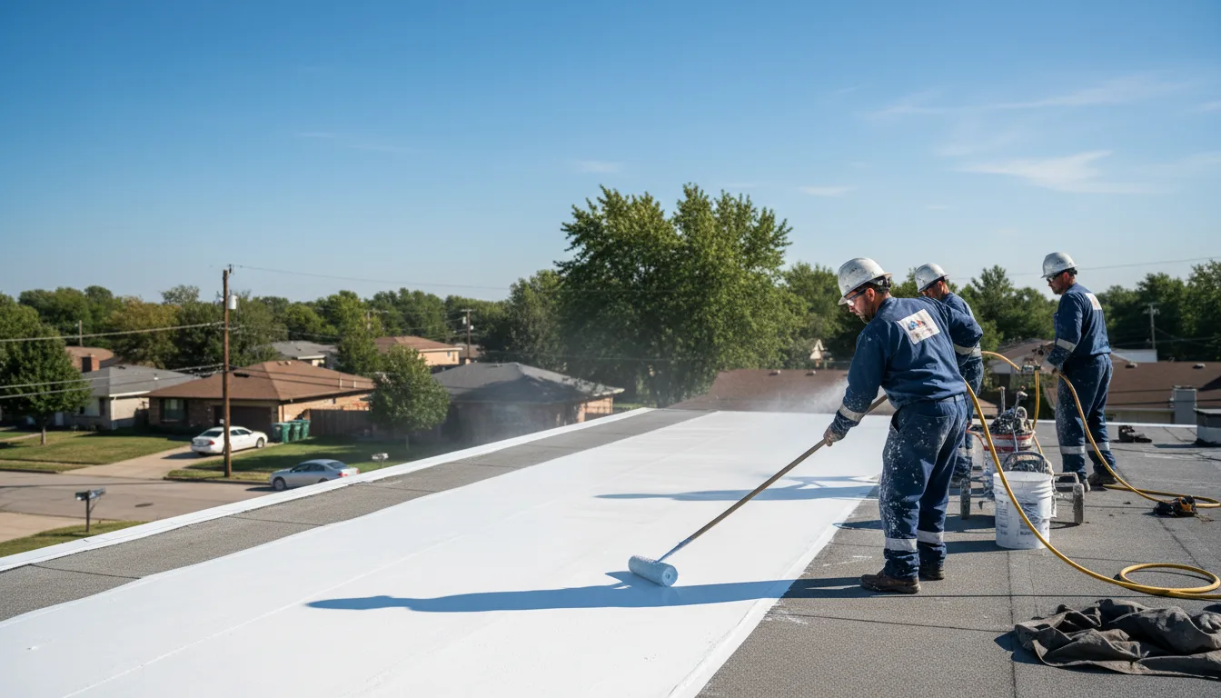 Commercial roof coating in Addieville, IL near me